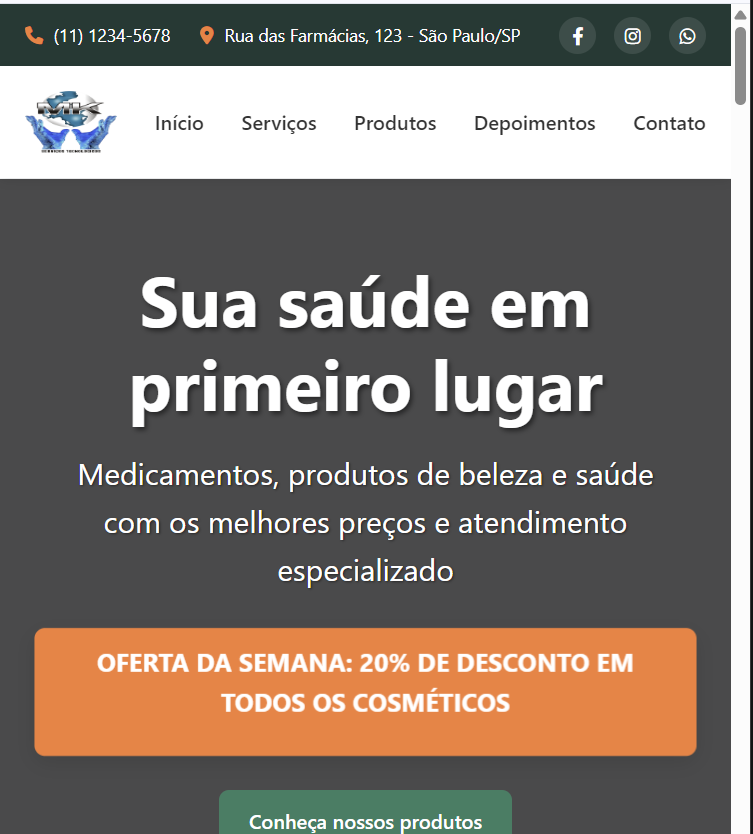 Landing Page Intermediária